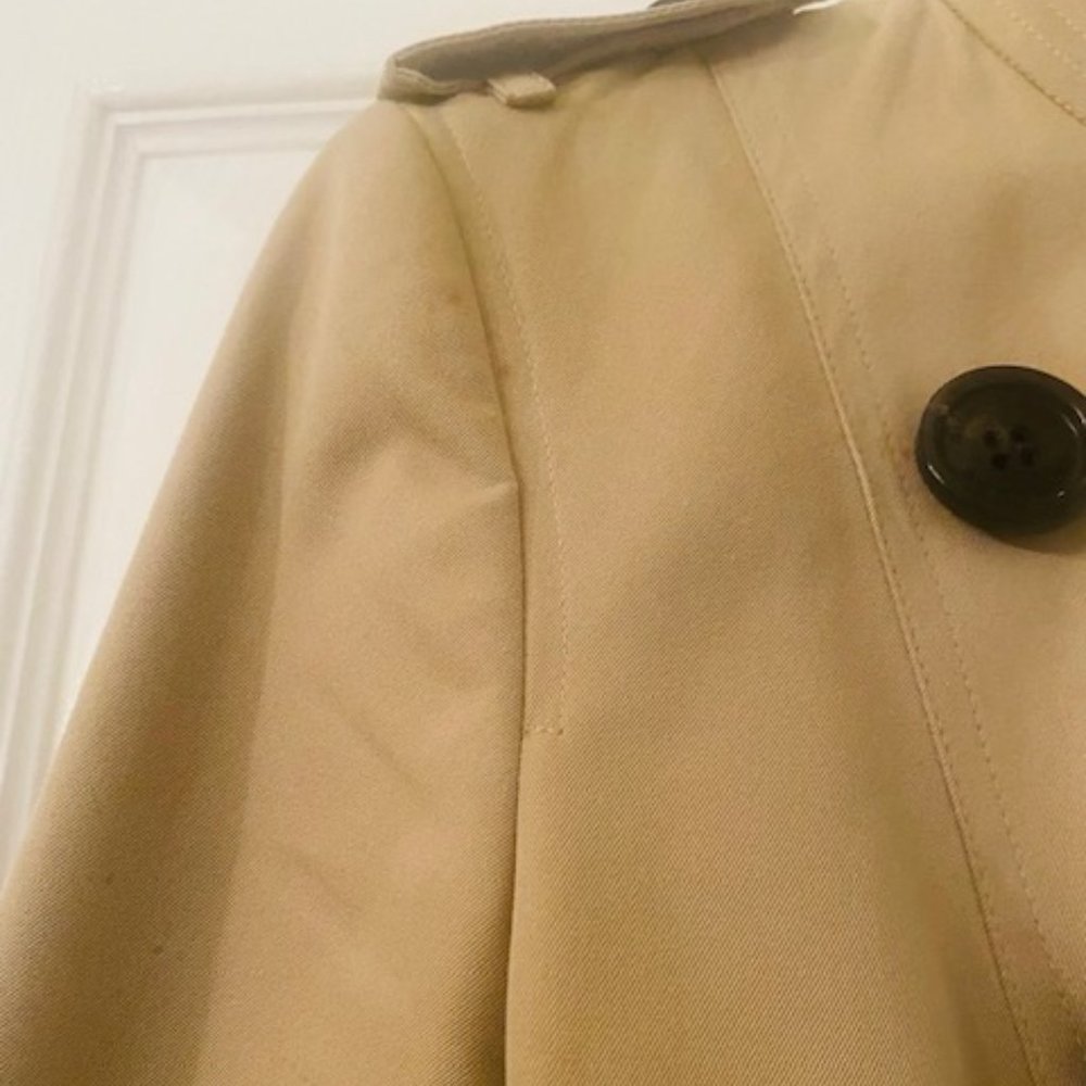 Burberry Tan Double-Breasted Trench Coat - Picture 9 of 12